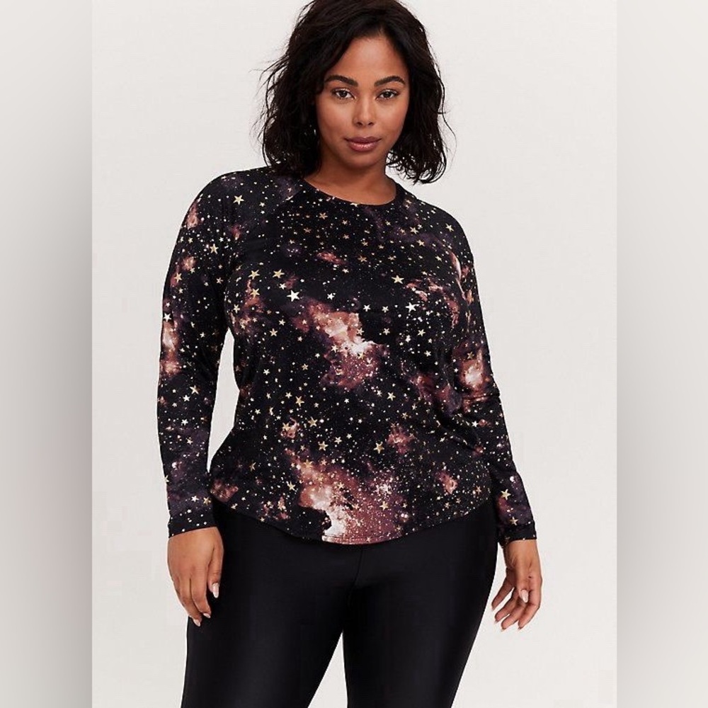 Torrid Celestial Long Sleeve Swim Shirt Size 1